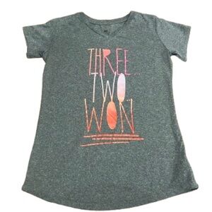 Champion Girls Athletic Gray with Colorful Print Tee Size Large 10/12